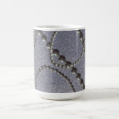 Perlen mit Blue Metallic Fleck Tasse (Mittel)