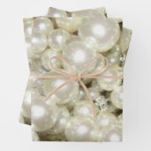 Perlen mit Golddesign Geschenkpapier Set (Beispiel)