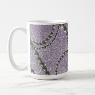 Perlen mit mauve-metallischem Schimmer Kaffeetasse