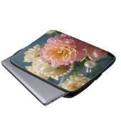Perlen mit rosa Blume Laptopschutzhülle (Vorne Knopf)