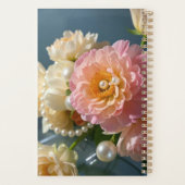 Perlen mit rosa Blume Planer (Rückseite)