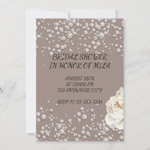 Perlen Modernes Brautparty, Hochzeit Einladung