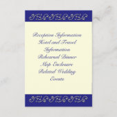 Perlen, Off White und Sapphire Blue Umschließungsk Begleitkarte (Vorderseite)