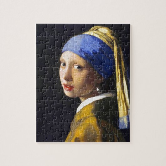 Perlen-Ohrring ~ Vermeer des Mädchen-w Puzzle (Vertikal)