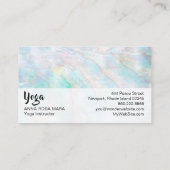 *~* Perlen-Ohrschnecken-Gelb-blauer rosa Pastell Visitenkarte (Rückseite)