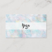 *~* Perlen-Ohrschnecken-Gelb-blauer rosa Pastell Visitenkarte (Vorderseite)