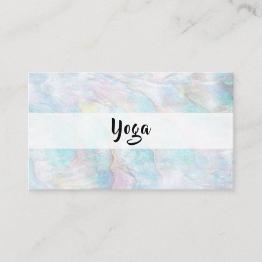 *~* Perlen-Ohrschnecken-Gelb-blauer rosa Pastell Visitenkarte (Vorderseite)