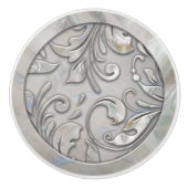 Perlen-Ornamentrolle Keramikknauf (Vorderseite)