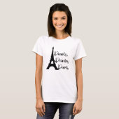 Perlen, Peonies, Paris T-Shirt (Vorne ganz)