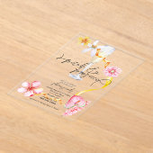 Perlen, Petalen + Prosecco | Petals Brautparty Acryleinladungen (Ablage )