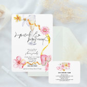 Perlen, Petalen + Prosecco | Petals Brautparty Einladung