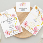 Perlen, Petalen + Prosecco | Petals Brautparty Folieneinladung