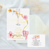 Perlen, Petalen + Prosecco | Petals Brautparty Folieneinladung