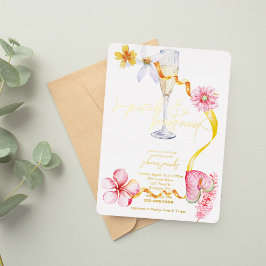 Perlen, Petalen + Prosecco | Petals Brautparty Folieneinladung