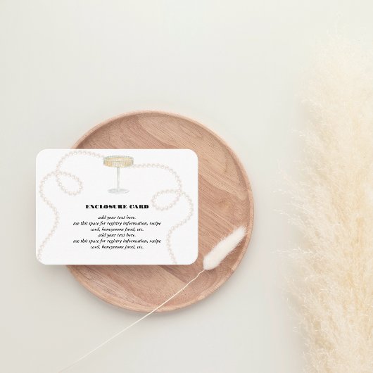 Perlen, Petalen und Prosecco | Pearls Enclosure Ca Begleitkarte