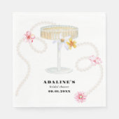 Perlen, Petalen und Prosecco | Perlen & Petals Bri Serviette (Vorderseite)