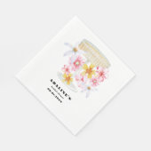 Perlen, Petalen und Prosecco | Petals Brautparty Serviette (Ecke)