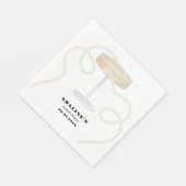 Perlen, Petalen und Prosecco | Trendy Pearl Bridal Serviette (Ecke)