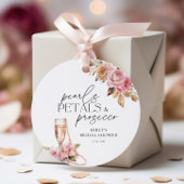 Perlen Petals & Prosecco Brautparty Geschenkanhänger
