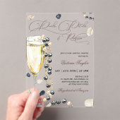 Perlen Petals und Prosecco-Brautparty Acryleinladungen (Insitu (Handheld))