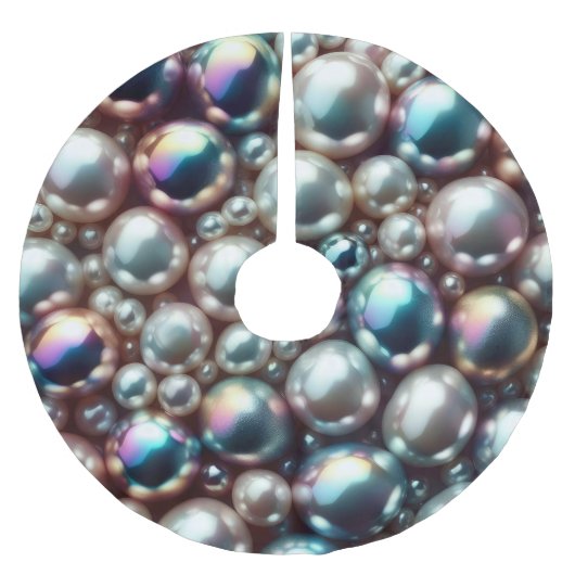 Perlen Polyester Weihnachtsbaumdecke (Vorderseite)