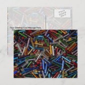 Perlen Postkarte (Vorne/Hinten)