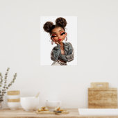 Perlen-Pout-Druck, Value Poster Papier (Halbglanz) (Küche)