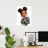 Perlen-Pout-Druck, Value Poster Papier (Halbglanz) (Heimbüro)