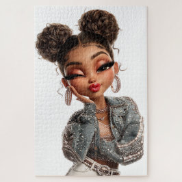 Perlen-Pout-Glam-Girl-Puzzle Puzzle