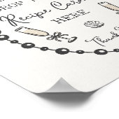 Perlen & Prosecco Black Coquette Bow Share Rezept Poster (Ecke)