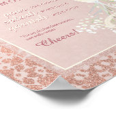 Perlen & Prosecco Blush & Rose Gold Mimosa Bar Poster (Ecke)