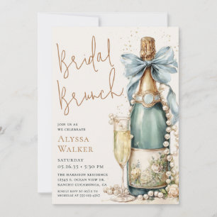 Perlen & Prosecco Braut-Brunch Einladung