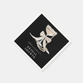 Perlen & Prosecco Brautdusche Serviette (Ecke)