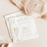 Perlen & Prosecco Brautparty, Brunch & Bubbly Serviette<br><div class="desc">Diese Perlen & Prosecco Brautparty Cocktail Napkins sind mit handbemalten Aquarellperlen und Champagnerflöten ausgestattet und eignen sich hervorragend,  um den Cocktail,  das Essen oder den Desserttisch Ihres Brautparty zu würdigen! Editieren Sie die meisten Texte,  Textfarben und Hintergrundfarben einfach nach Ihrem Stil und Ihrer Veranstaltung!</div>