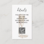 Perlen & Prosecco Brautparty Details QR-Code Begleitkarte (Vorderseite)