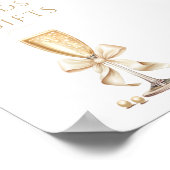 Perlen & Prosecco Brautparty Karten und Geschenke Poster (Ecke)