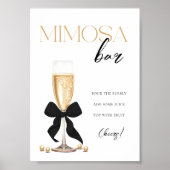 Perlen & Prosecco Brautparty Mimosa Bar Poster (Vorne)