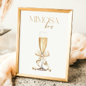 Perlen & Prosecco Brautparty Mimosa Bar Poster