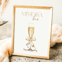 Perlen & Prosecco Brautparty Mimosa Bar Poster