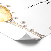 Perlen & Prosecco Brautparty Perlfavoriten Zeichen Poster (Ecke)