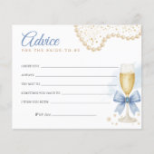Perlen & Prosecco Brautparty Ratgeber Karte (Vorderseite)