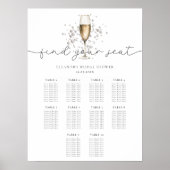 Perlen & Prosecco Brautparty Seekartenzeichen Poster (Vorne)