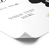 Perlen & Prosecco Brautparty Tafelzeichen Poster (Ecke)