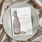 Perlen + Prosecco Bridal Dusche Einladung