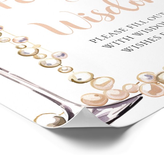 Perlen & Prosecco Champagner Perlen der Weisheit U Poster (Ecke)