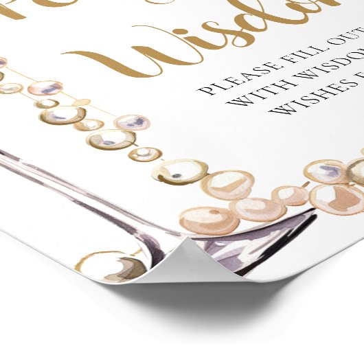 Perlen & Prosecco Champagner Perlen der Weisheit U Poster (Ecke)