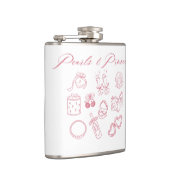 Perlen & Prosecco Design | Rosafarbenes Junggesell Flachmann (Rechts)