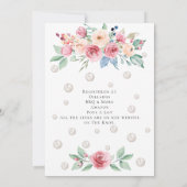 Perlen & Prosecco-Dusche Einladung (Rückseite)