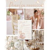 Perlen & Prosecco Einladung zur Brautparty