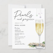 Perlen & Prosecco Elegante Brauchtum Einladung (Vorderseite)